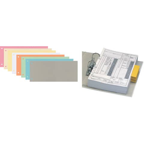 Separatore per archivio con due fori Q-Connect 24x10,5 cm 190 g/m² grigio conf. da 100 - KF00513